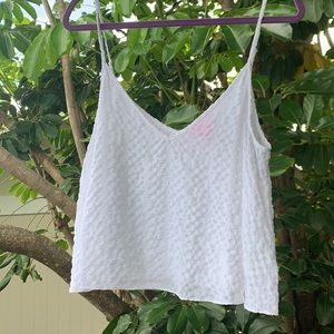 NWOT ALETTA Lilly Pulitzer Tank Resort White Cropped sleeveless top Cami Medium.